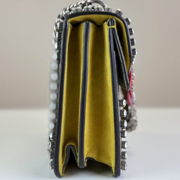 Gucci GG Logo Supreme Medium Dionysus Shoulder Bag With Diamond - Picture 2 of 9